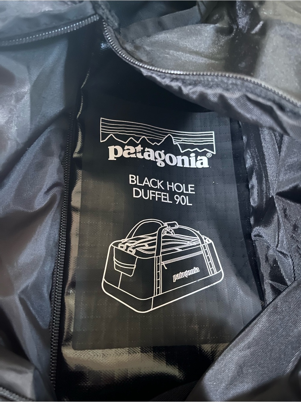 Patagonia Black Travel Duffel with White Logo - Picture 2 of 12